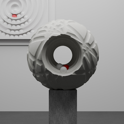 Sphere of Life - Skulptur bei Ivo Meier (Visualization in Blender)