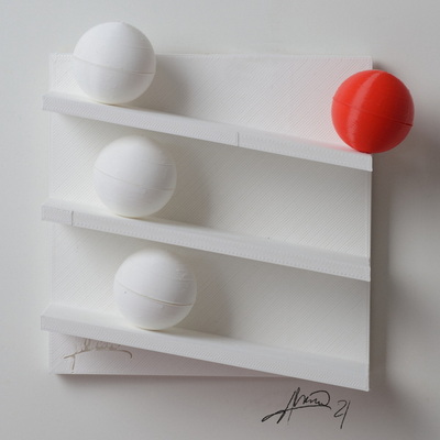 Serenity (Tipping Point) - Sweetspot Digital Art Sculpture by Ivo Meier (Detail)