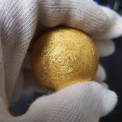 Gold-plated sphere detail
