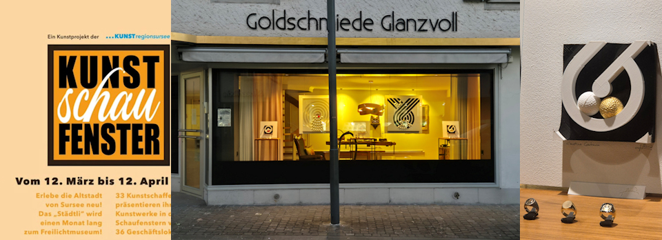 Kunstschaufenster Sursee - Collaboration Goldschmiede Glanzvoll and phygital concepts